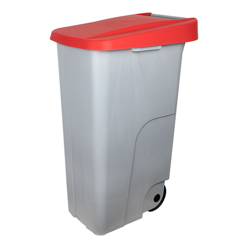 EMGA afvalcontainer 110 liter rood – rolcontainer voor afvalscheiding in de horeca