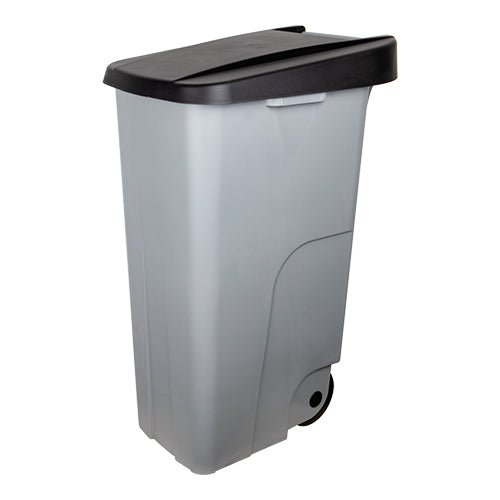EMGA afvalcontainer 110 liter zwart – rolcontainer voor afvalscheiding in de horeca