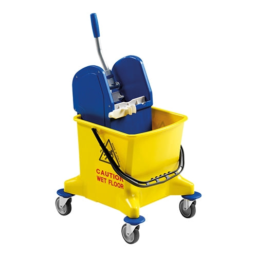 EMGA dweildroogwagen 25 liter – mopemmer met pers voor professionele vloerreiniging