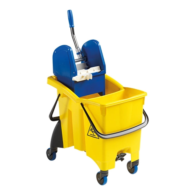 EMGA dweildroogwagen 2x30 liter – dubbele emmerwagen voor vloerreiniging in de horeca