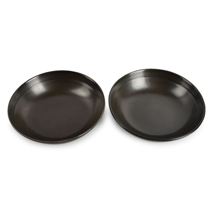 F2D Ceres diep bord 22xH6 cm zwart – detail porseleinen pastabord voor restaurant en horeca