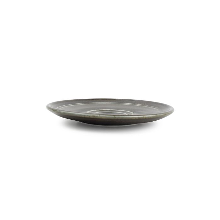 F2D Ceres schotel 14 cm universeel zwart – zijaanzicht porseleinen onderschotel voor koffie