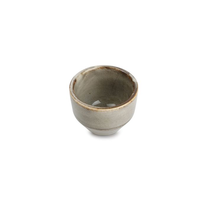 F2D Ceres kom/mokkakop 6,5 cl grijs – detail porseleinen espressokopje voor café en restaurant
