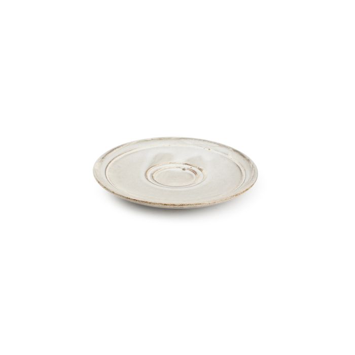 F2D Ceres schotel 14 cm grijs – sfeerbeeld koffieservice in café en restaurant