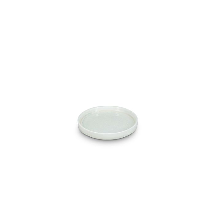 F2D Ceres plat bord 13,5xH2 cm frost white – zijaanzicht laag amusebord voor restaurant