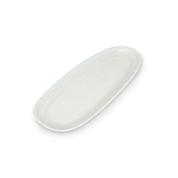 F2D Ceres plat bord 34x14,5 cm frost white – zijaanzicht smal serveerbord voor restaurant