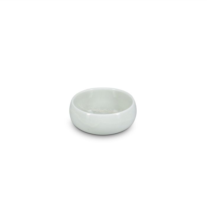 F2D Ceres kom 14xH6,5 cm bolvorm frost white – zijaanzicht ronde porseleinen serveerkom
