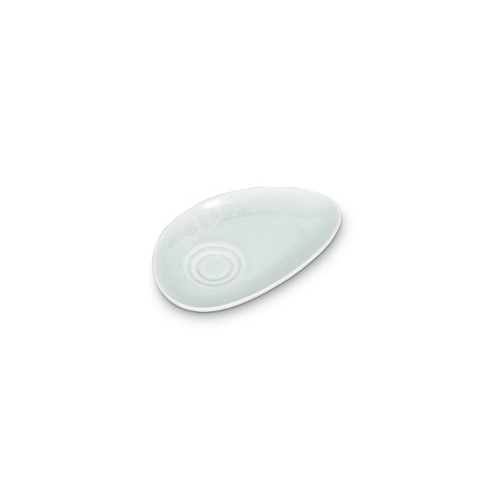 F2D Ceres schotel 20x13 cm frost white – zijaanzicht porseleinen schotel voor koffie en gebak