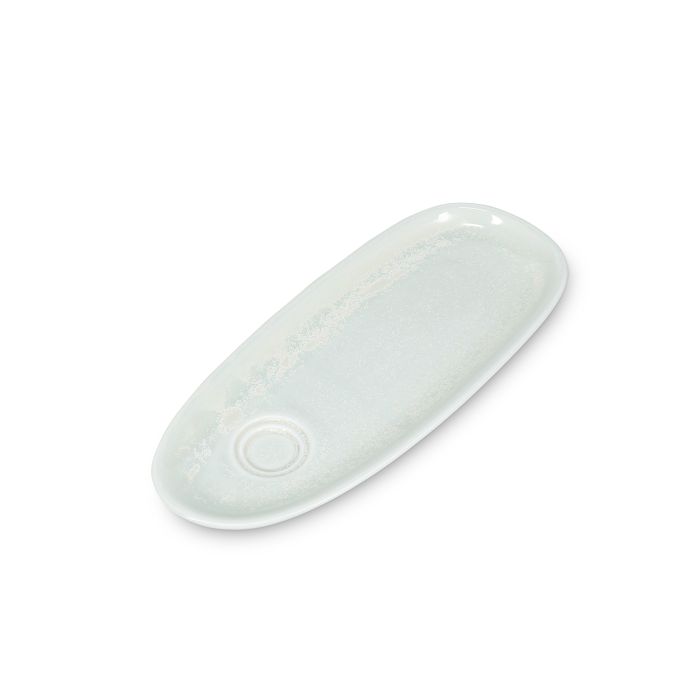 F2D Ceres schotel 35x15 cm frost white – zijaanzicht langwerpige serveerschotel voor de horeca