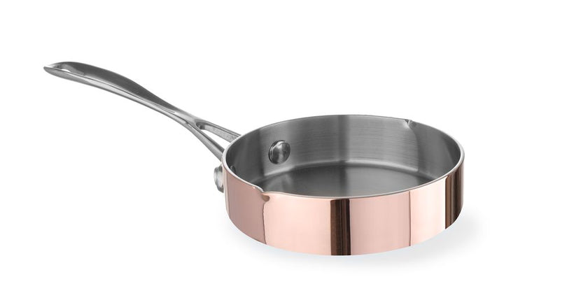 Hendi koekenpannetje 3-ply 120x30 mm – mini serveerpan voor tapas en bijgerechten