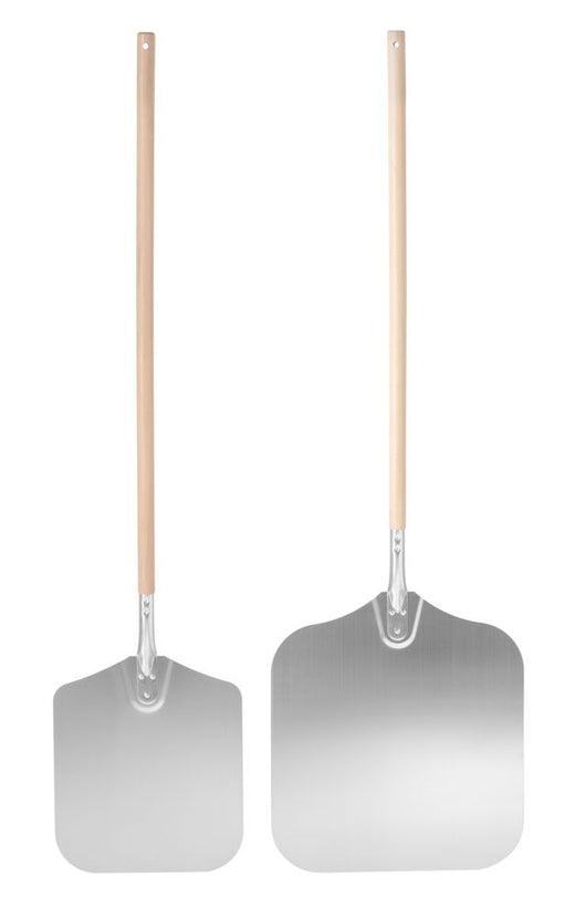 Hendi pizzaschep aluminium blad met houten greep 405x457+860 mm – brede schieter voor pizzeria