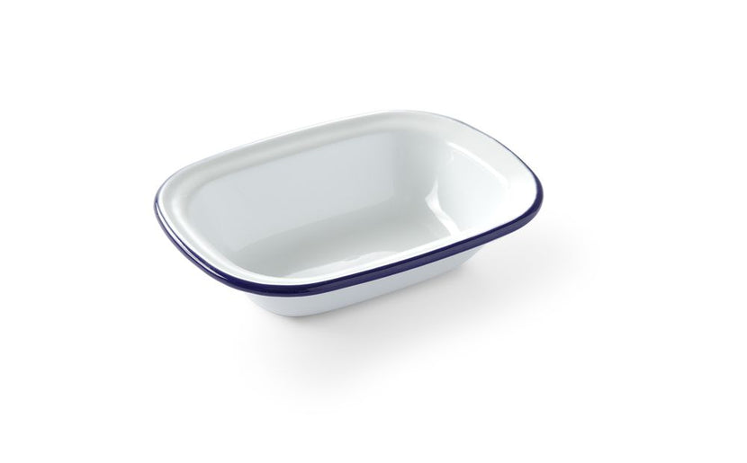 Hendi dessertschaal rechthoekig geëmailleerd 175x130 mm – ovenschaal voor desserts en tapas