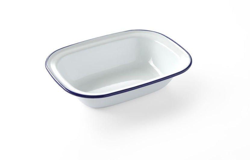 Hendi dessertschaal rechthoekig geëmailleerd 215x160 mm – serveerschaal voor restaurant