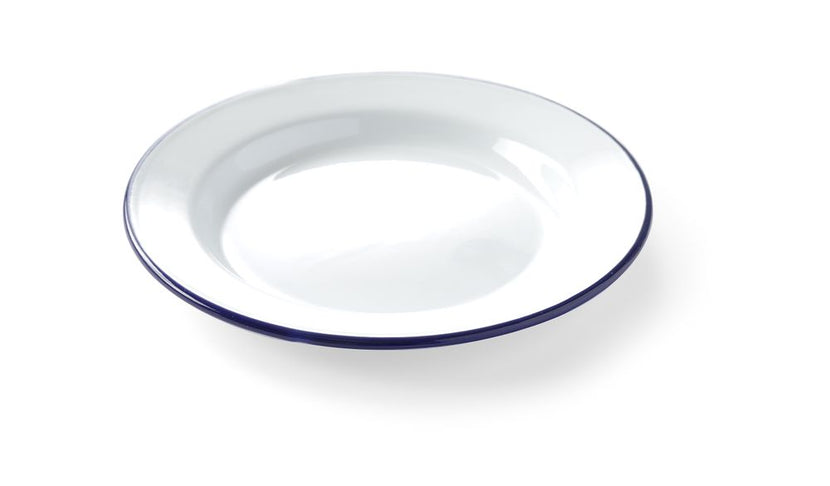 Hendi plat bord geëmailleerd 240 mm – robuust emaille dinerbord voor de horeca