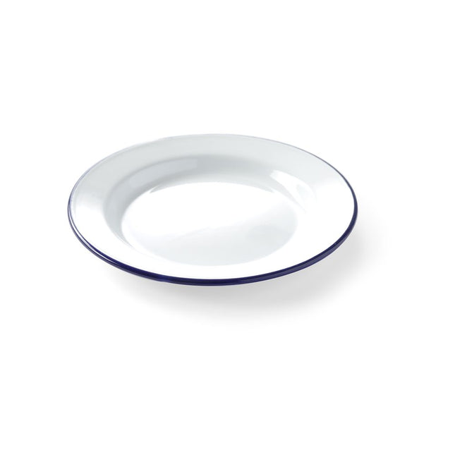 Hendi plat bord geëmailleerd 240 mm – robuust emaille dinerbord voor de horeca