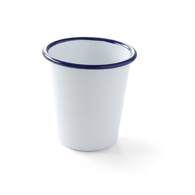 Hendi beker geëmailleerd 90x90 mm 300 ml – emaille drinkbeker voor horeca en terras