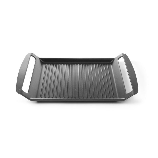 Hendi grillplaat geschikt voor inductie 390x260x35 mm – grillpan voor vlees en groenten