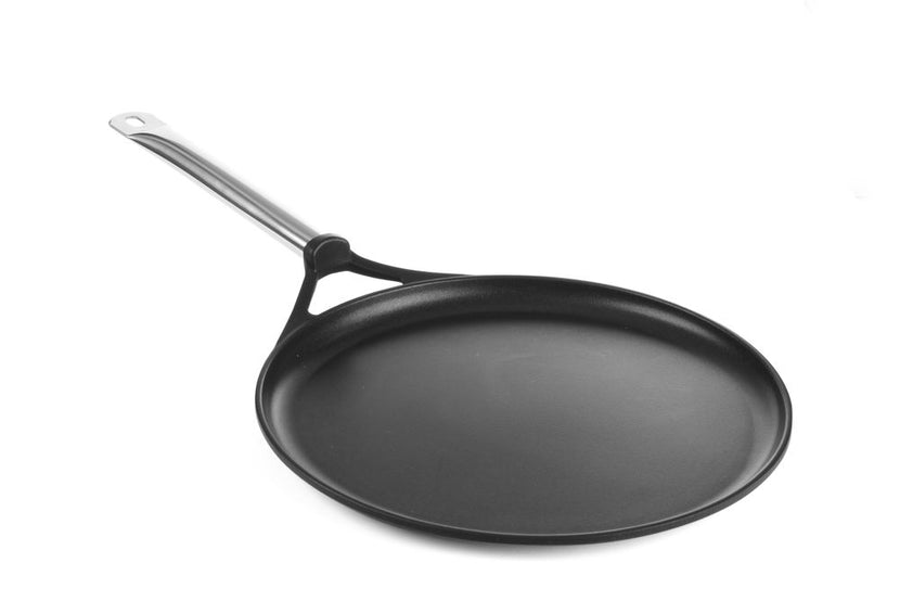 Hendi crepepan gietaluminium 320x20 mm met RVS handvat – pannenkoekenpan voor restaurant