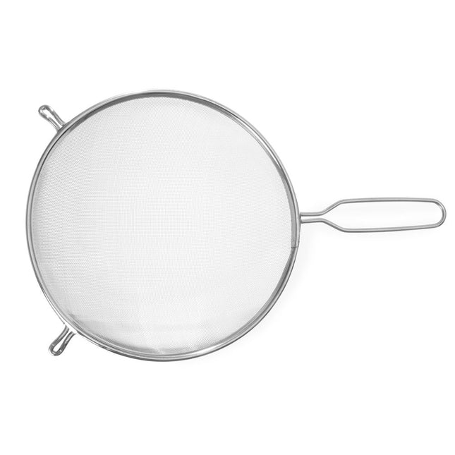 Hendi passeerzeef RVS 260x440 mm met draadgreep – XL puntzeef voor catering en grootkeuken