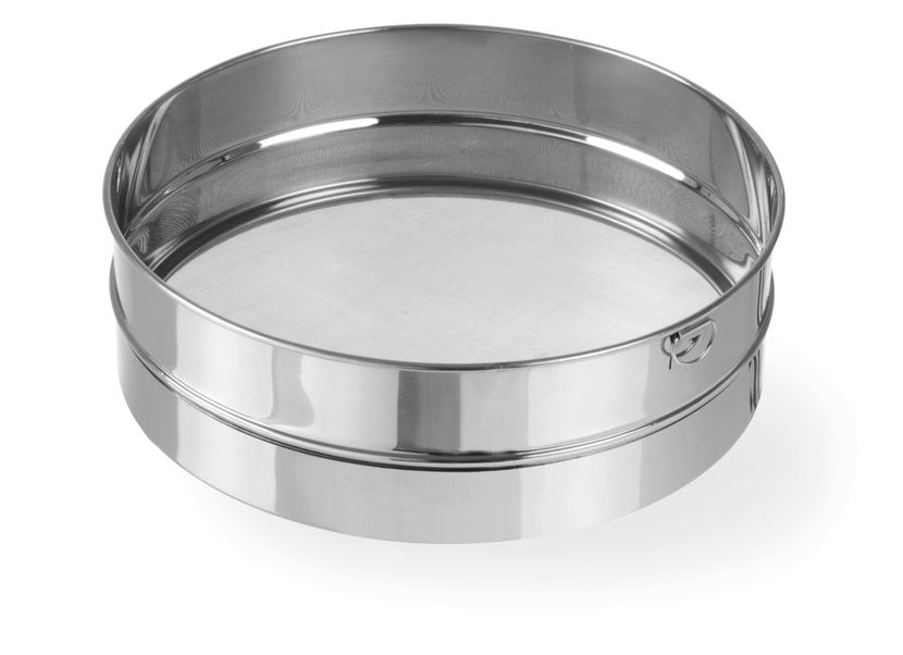 Hendi bakkerszeef RVS 250x75 mm voor poedersuiker – zeef voor patisserie en bakkerij