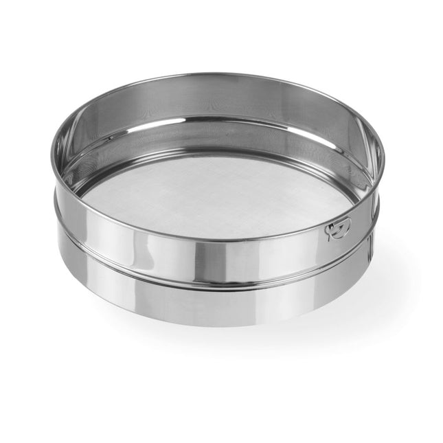 Hendi bakkerszeef RVS 250x75 mm voor poedersuiker – zeef voor patisserie en bakkerij