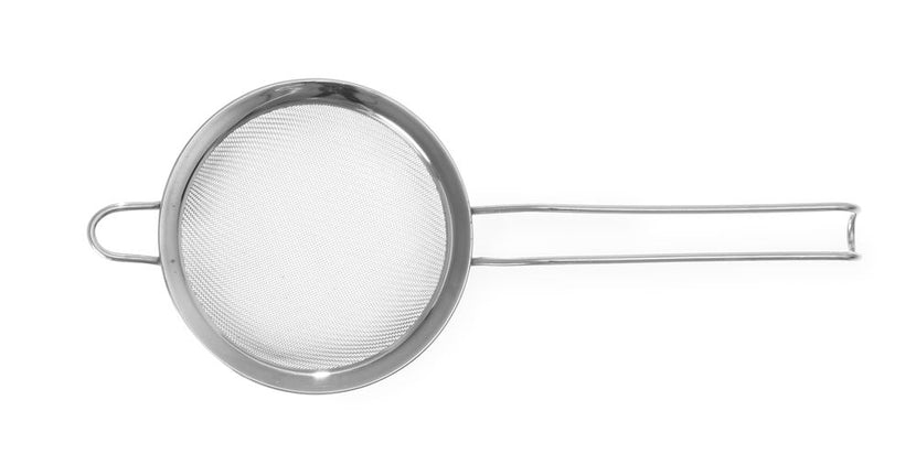 Hendi bolzeef RVS 100x220 mm fijn gaas met draadgreep – keukenzeef voor sauzen