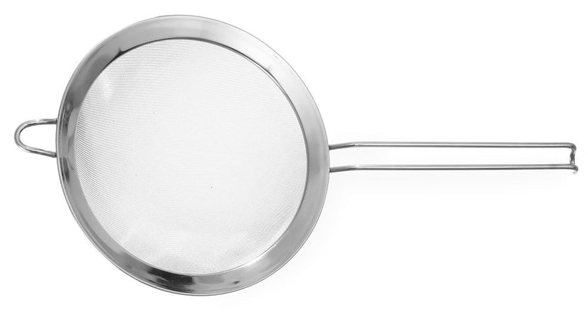 Hendi bolzeef RVS 240x475 mm fijn gaas met draadgreep – XL zeef voor grootkeuken