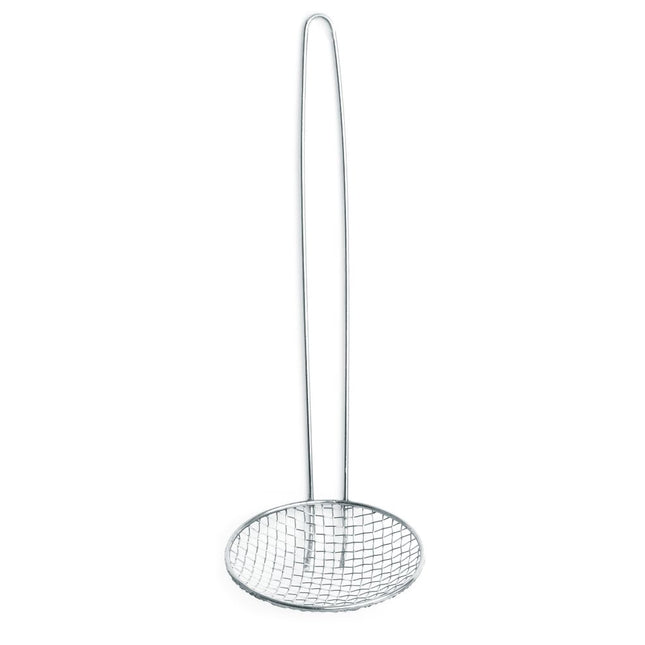 Hendi frituurschep RVS 100x330 mm met draadgreep – schuimspaan voor friteuse