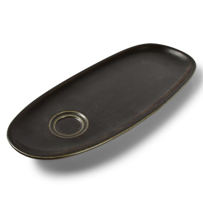 F2D Ceres schotel 35x15 cm universeel zwart – zijaanzicht serveerschotel voor de horeca