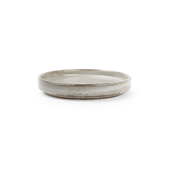 F2D Ceres plat bord 13,5xH2 cm grijs – zijaanzicht klein amusebord voor restaurant en bar