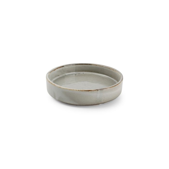 F2D Ceres plat bord 13,5xH3 cm grijs – sfeerbeeld grijs porselein voor tapas en amuses