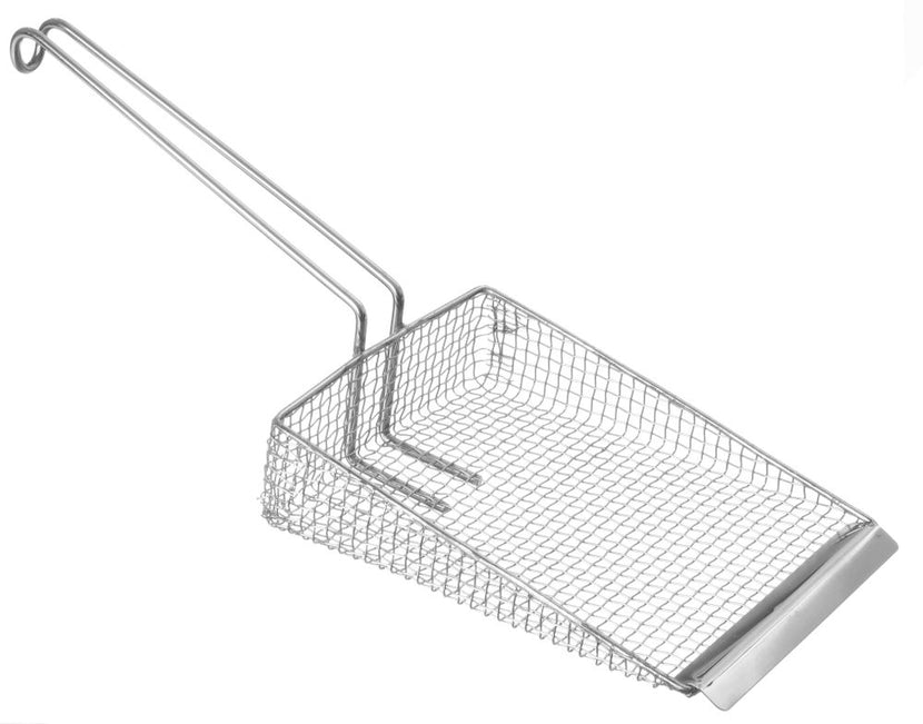 Hendi frietschep RVS 160x210 mm met draadgreep – patatschep voor snackbar en cafetaria
