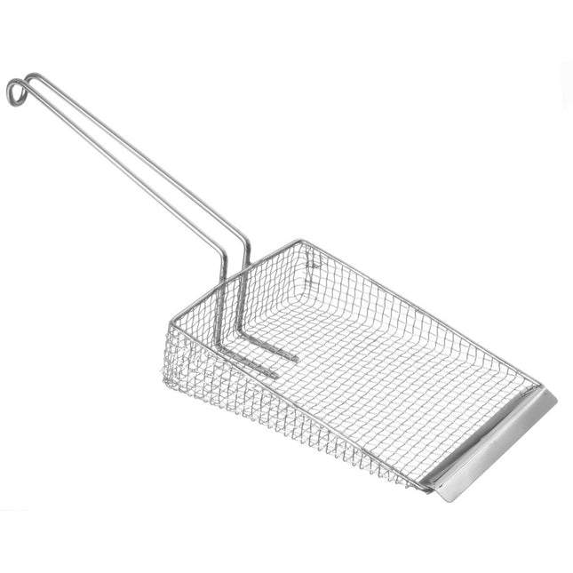 Hendi frietschep RVS 160x210 mm met draadgreep – patatschep voor snackbar en cafetaria