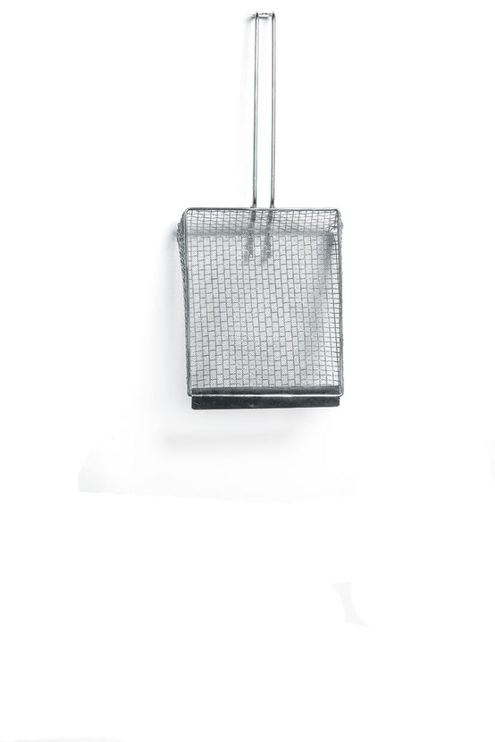 Hendi frietschep RVS 170x225 mm dubbel gaas met draadgreep – patatschep voor cafetaria