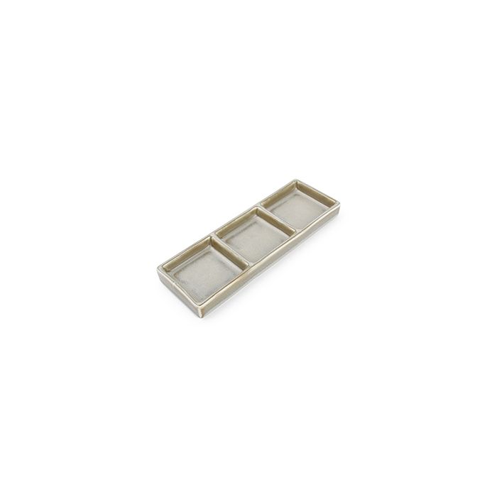 F2D Usko serveerschaal 24x8 cm groen – zijaanzicht langwerpige schaal voor tapas in de horeca