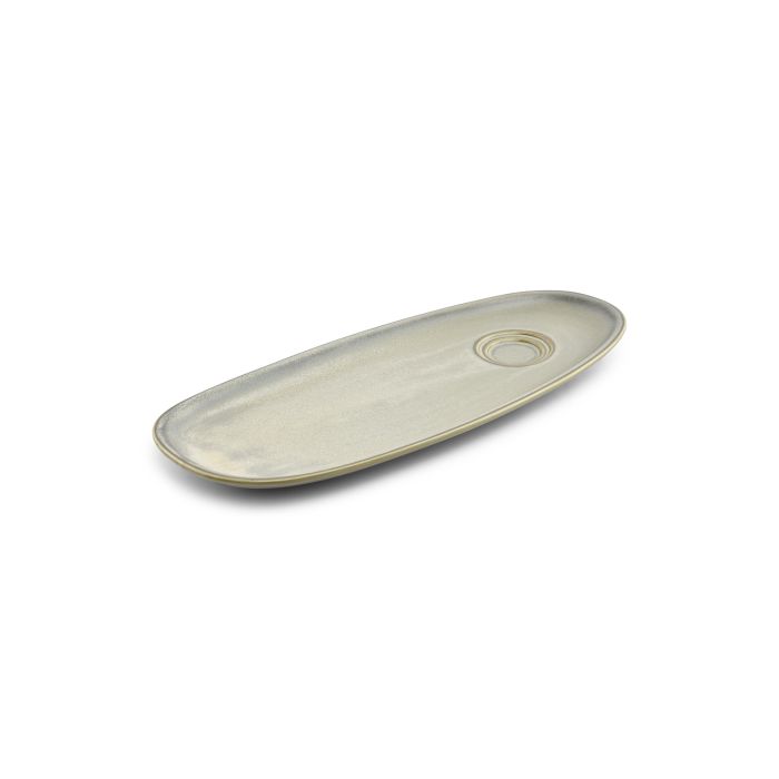 F2D Usko schotel 35x15 cm universeel groen – detail serveerschotel voor restaurant en horeca