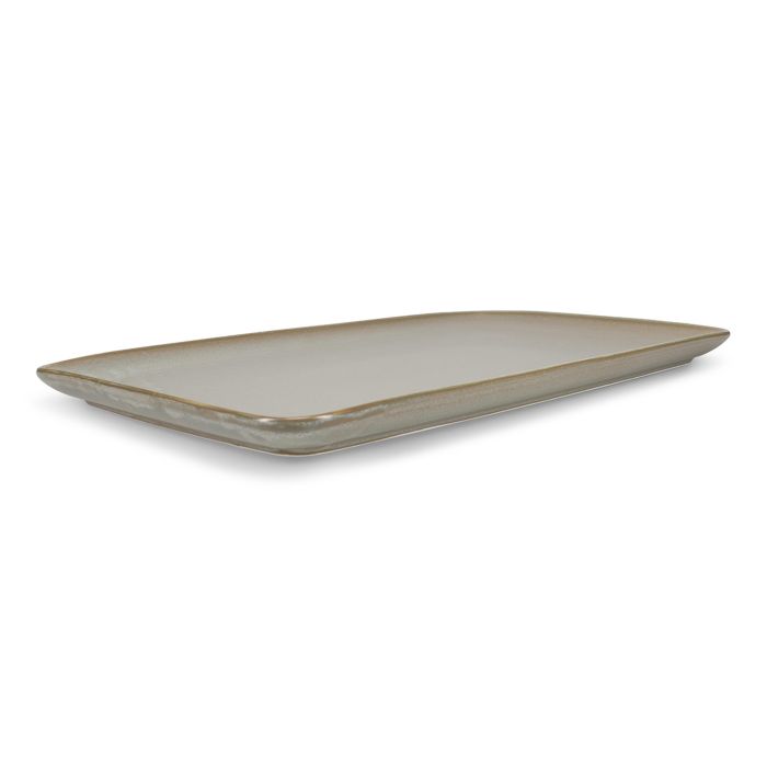 F2D Usko serveerschaal 40,5x25 cm groen – detail grote porseleinen schaal voor buffet en horeca