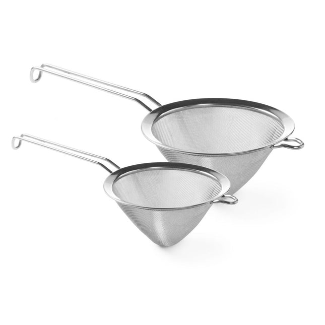 Hendi puntzeef RVS 180x395 mm fijn gaas met draadgreep – chinois voor sauzen en fonds