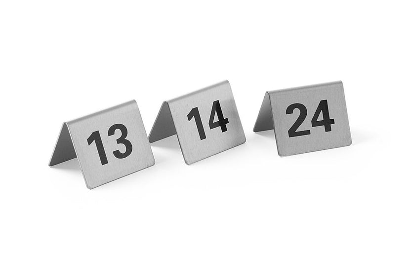 Hendi RVS tafelnummers 13-24 in detail – stevige voet voor stabiliteit op de tafel
