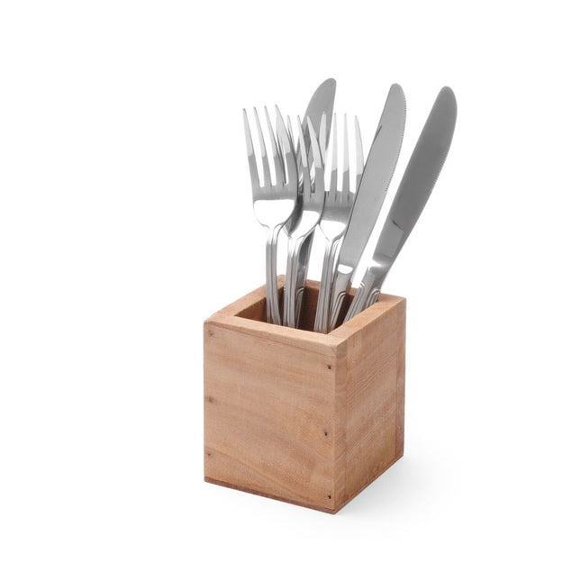 Hendi bestekbox 80x80x95 mm – bestekhouder voor mes, vork en lepel op buffet of servicetafel