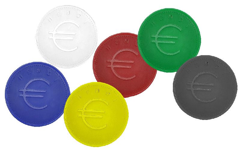 Hendi consumptiemunten blauw ABS – set van 100 munten voor evenementen, festivals en horeca