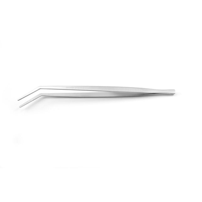 Hendi pincet gekromd RVS 305 mm – lange gebogen serveerpincet voor buffet en professionele keuken