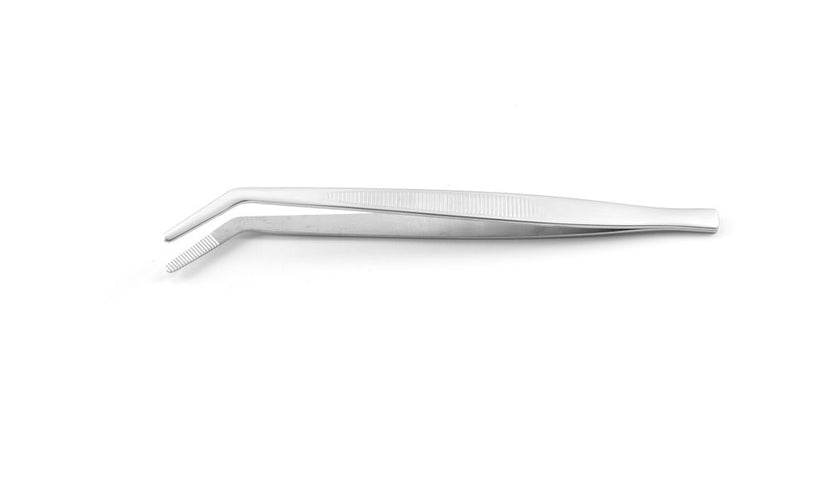 Hendi pincet gekromd RVS 160 mm – korte gebogen pincet voor amuses en fijne garnering in de keuken