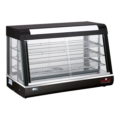 Warmhoudvitrine Zwart 90 cm – EMGA