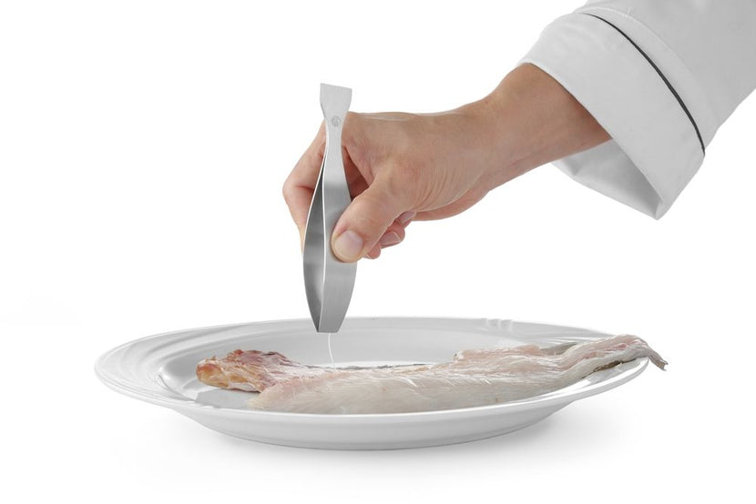 Hendi visgraatpincet RVS 130 mm – zijaanzicht van de veerkrachtige pincet voor de profkeuken