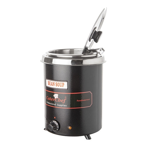 EMGA soepketel 5,7 liter zwart – detailfoto van de elektrische soepketel voor de horeca