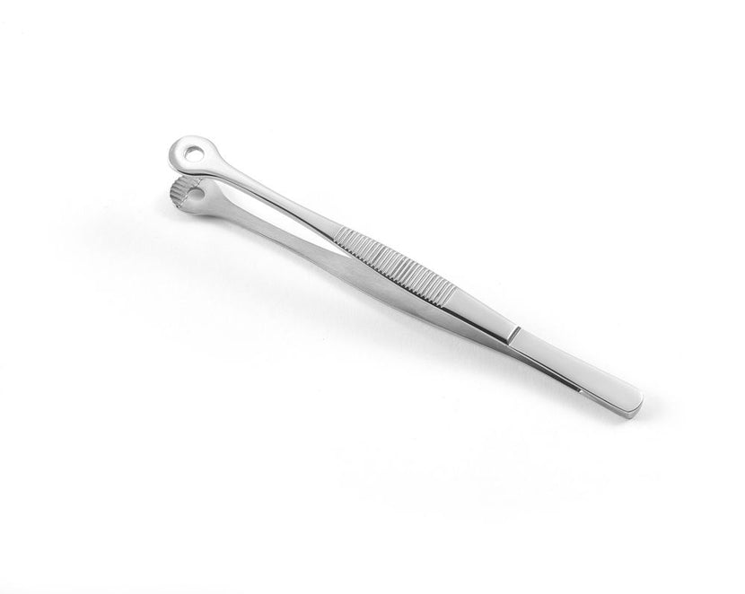 Hendi pincet met ronde kop RVS 150 mm – fijne keukenpincet voor garnering en amuses in restaurant