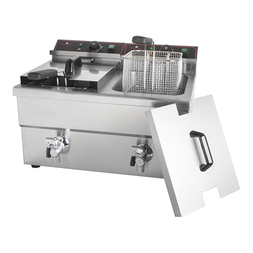 EMGA dubbele friteuse 2x8 liter – krachtige friteuse voor snackbar en catering