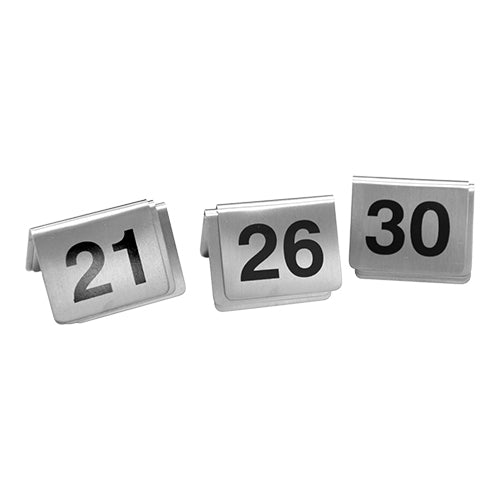 Tafelnummer Set 21-30 RVS – EMGA