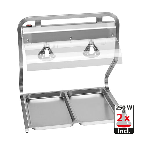 EMGA warmhoudbrug 2/1 GN – warmhoudbrug voor buffet en professionele keuken